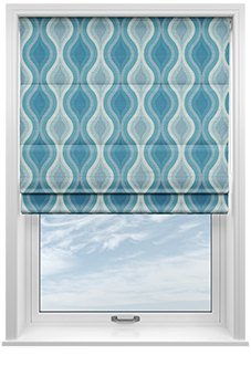 Deco, Peacock - Twist&Fit Roman Blind